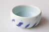 Blue stripes icy blue bowl