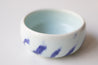 Blue stripes icy blue bowl